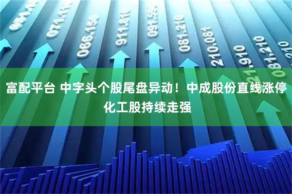 富配平台 中字头个股尾盘异动！中成股份直线涨停 化工股持续走强