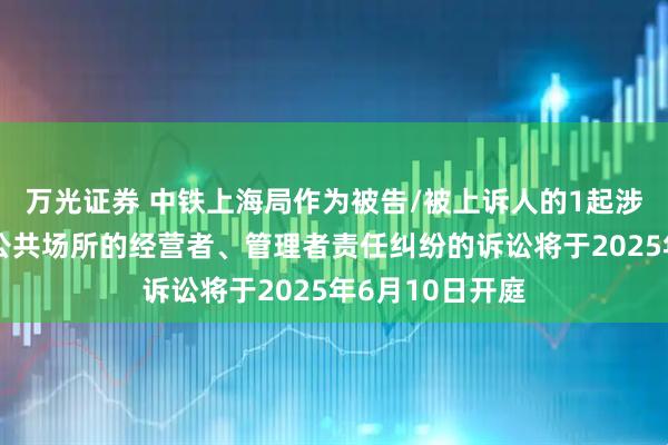 万光证券 中铁上海局作为被告/被上诉人的1起涉及经营场所、公共场所的经营者、管理者责任纠纷的诉讼将于2025年6月10日开庭