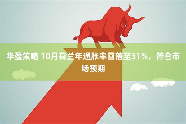 华盈策略 10月荷兰年通胀率回落至31%，符合市场预期